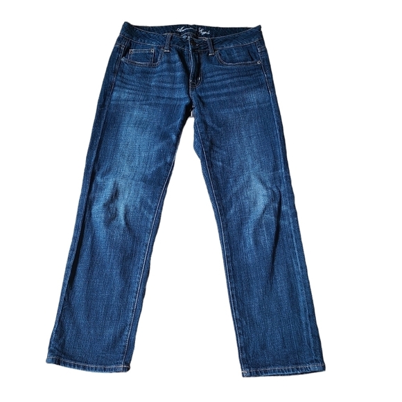 American Eagle  Stretch boy fit Regular straight leg mid rise denim jeans - Picture 1 of 10